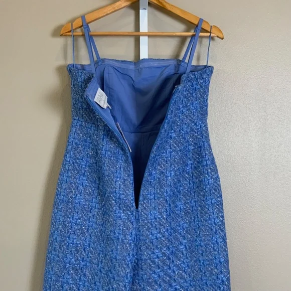 Anthropologie Textured Blue Strapless Jumpsuit - Picture 16 of 16